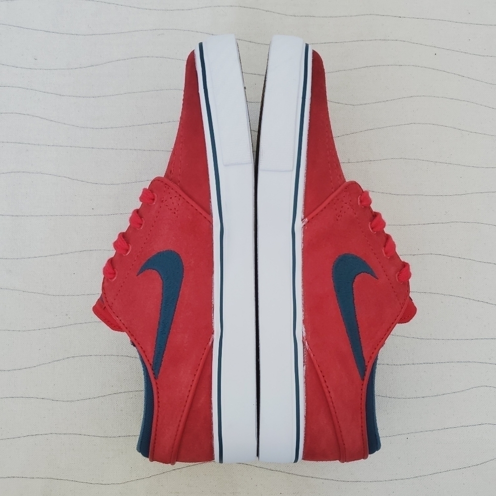 NIKE Mens SB Dunk Zoom Air 2016 Stefan Janoski Red Suede Shoes 333824-613 Sz 5 - Picture 8 of 13